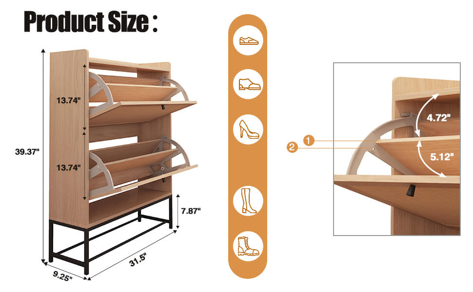 2 door shoe cabinet image3