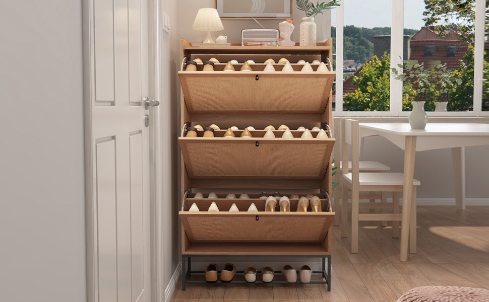 Entryway Wooden Shoe Cabinet image4
