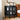 Black 31'' Semi-Circle Sideboard Buffer Storage Cabinet Console Table with Wooden Finish & Acrylic Doors