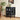 Black 31'' Semi-Circle Sideboard Buffer Storage Cabinet Console Table with Wooden Finish & Acrylic Doors