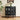Black 31'' Semi-Circle Sideboard Buffer Storage Cabinet Console Table with Wooden Finish & Acrylic Doors