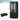 Black 70" H Wardrobe Closet with 2 Glass Doors and 3 Fluted Drawers