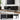 Black Iron Rattan TV Stand Storage Cabinet with Adjustable Shelves