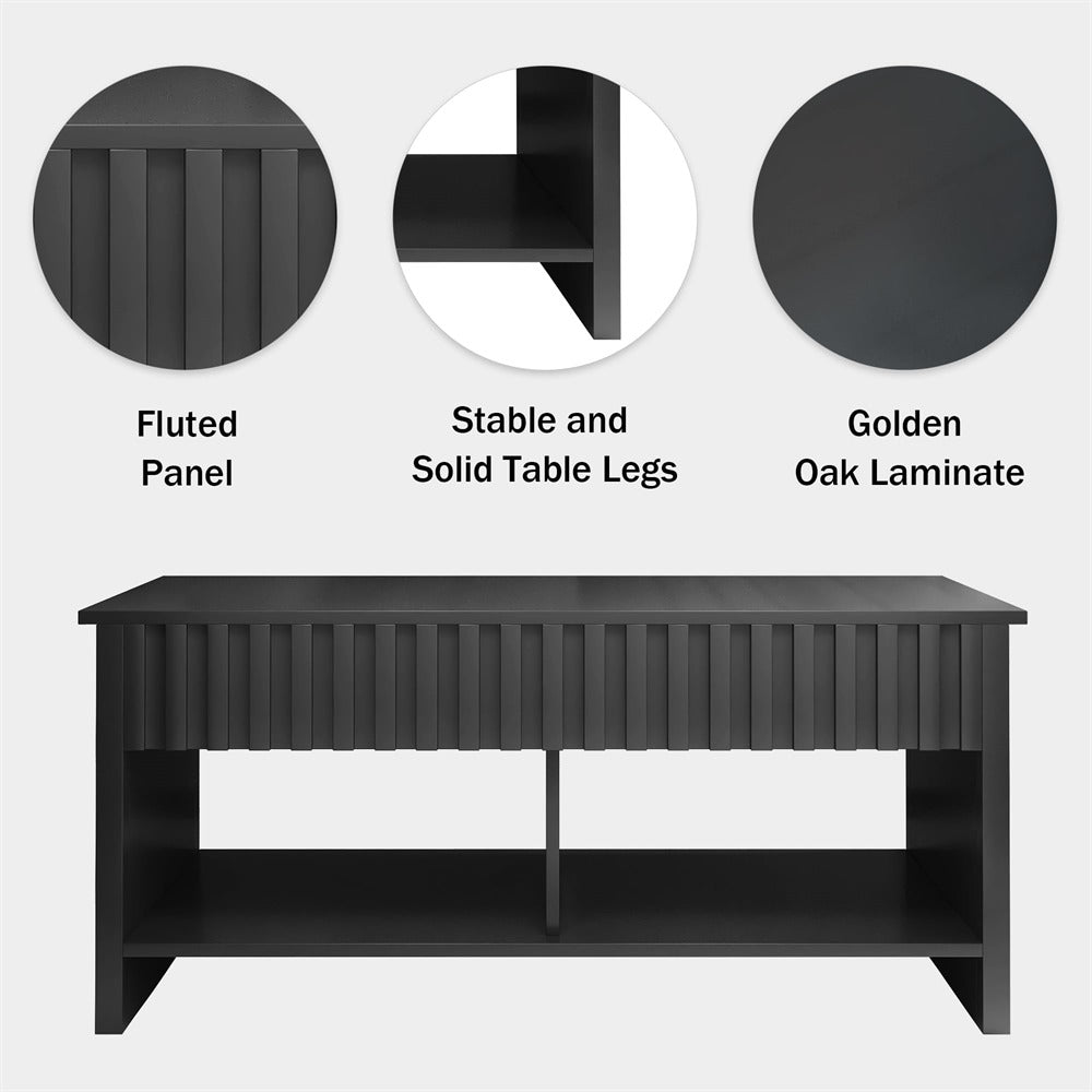 Black Mid Century Modern Rustic Rattan TV Stand 65 inch with Storage and Shelves