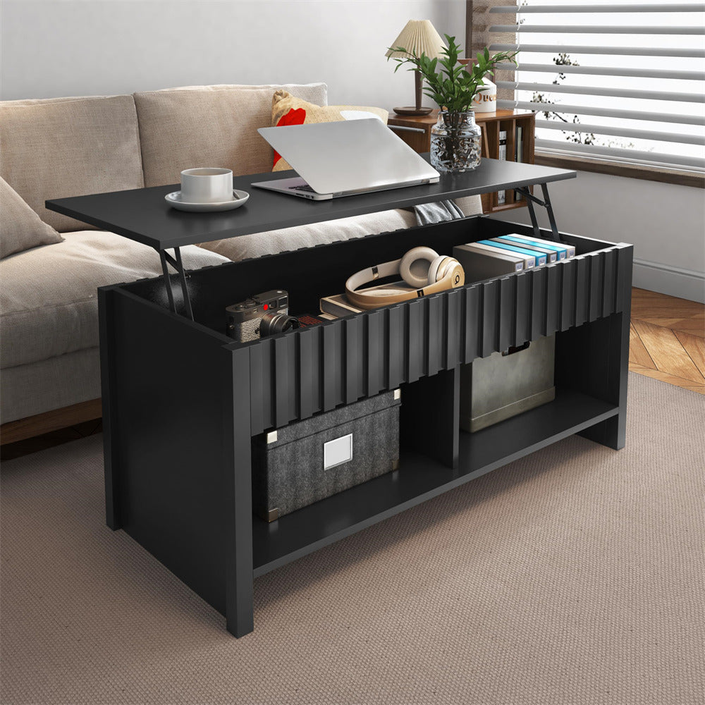 Black Mid Century Modern Rustic Rattan TV Stand 65 inch with Storage and Shelves