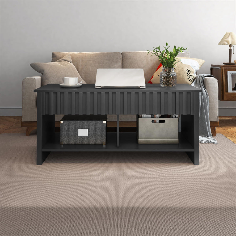 Black Mid Century Modern Rustic Rattan TV Stand 65 inch with Storage and Shelves