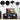 Black Mid Century Modern Rustic Rattan TV Stand 65 inch with Storage and Shelves