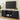 Black Mid Century Modern Rustic Rattan TV Stand 65 inch with Storage and Shelves