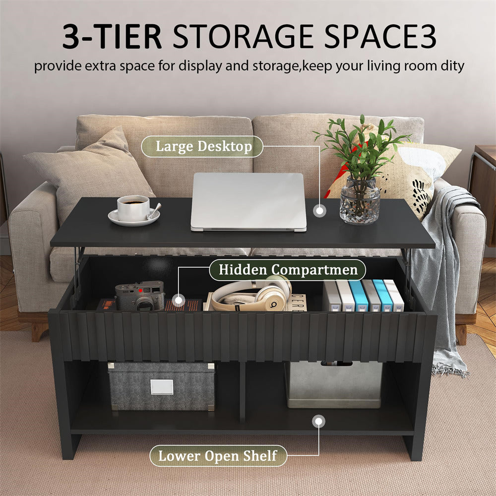 Black Mid Century Modern Rustic Rattan TV Stand 65 inch with Storage and Shelves