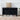 Black Modern Shoe Storage Bench with Leather Cushion and Sliding Door