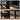 Black Modern TV Stand Console Table Entertainment Center with Storage Compartment and Sliding Door