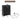 Black Modern Wood 5 Drawer Dressers with Waveform Fluted Panel