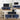 Blue Iron Rattan TV Stand Storage Cabinet with Adjustable Shelves