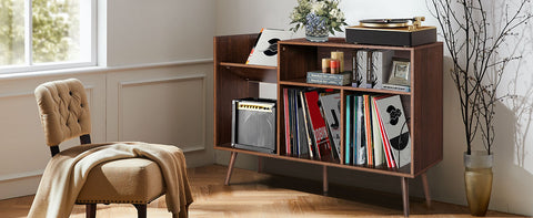 modern record player stand