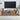 LED TV Stand Walnut Console Table with Sliding Barn Door and Adjustable Glass Shelves