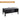 Mid-Century Modern Rectangular Wood Coffee Table Black with Waveform Panel Sliding Door Size