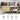Mid-Century Modern Rectangular Wood Coffee Table Natural with Waveform Panel Sliding Door