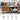 Mid-Century Modern Rectangular Wood Coffee Table Walnut with Waveform Panel Sliding Door