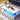 Modern High Gloss Coffee Table White with Smart 16 Colors LED Lights