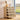 Modern Rattan Dresser Table with Metal Handles and 4 Drawers