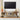 Modern TV Stand Console Table Natural with Glass Sliding Door and Adjustable Shelves