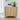 Natural Freestanding Fluted Small Floor Corner Cabinet with Adjustable Shelve