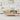Mid Century Modern Wood Coffee Table with Sliding Linen Door Panel and Storage