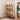 Natural Modern Freestanding Shoe Cabinet Storage Entryway Shoe Rack with 2 Linen Doors