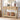 Natural Modern Narrow Boho Entryway Console Table with Open Storage Shelves and Burlap Rattan Drawers