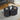 Nesting Coffee Table Set of 2 Circle Side Table Wooden Coffee Table Black