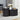 Nesting Coffee Table Set of 2 Circle Side Table Wooden Coffee Table Black