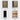 Rattan 4 Drawers Dresser Black Tall Chest of Drawers with Metal Legs