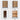 Rattan 4 Drawers Dresser Walnut Tall Chest of Drawers with Metal Legs