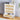 Rattan 4 Drawers Dresser White Tall Chest of Drawers with Metal Legs