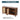 Rattan Storage Cabinet Sideboard Buffet Walnut with 4 Doors and Adjustable Shelves