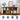Rattan Storage Cabinet Sideboard Buffet Walnut with 4 Doors and Adjustable Shelves