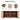 Rattan Storage Cabinet Sideboard Buffet Walnut with 4 Doors and Adjustable Shelves