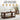 Walnut 2-Tier Rectangle Coffee Tea Table with Storage Shelf