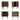 Walnut 31'' Buffet Sideboard Small Bar Cabinet with Fluted Slide Doors