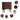 Walnut 31'' Buffet Sideboard Small Bar Cabinet with Fluted Slide Doors