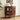 Walnut 31'' Semi-Circle Sideboard Buffer Storage Cabinet Console Table with Wooden Finish & Acrylic Doors