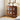 Walnut 31'' Semi-Circle Sideboard Buffer Storage Cabinet Console Table with Wooden Finish & Acrylic Doors
