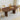 Walnut 70.8 Inch Modern Farmhouse Oval Kitchen Dining Table with Wood Strip Base