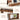 Walnut Mid Century Farmhouse Fluted Narrow Console Table 43.3' Couch Table with Storage and Drawers