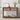 Walnut Modern Narrow Boho Entryway Console Table with Open Storage Shelves and Burlap Rattan Drawers