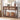 Walnut Modern Narrow Boho Entryway Console Table with Open Storage Shelves and Burlap Rattan Drawers