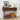 Walnut Modern Narrow Sofa Console Table with Storage and Sliding Door