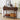 Walnut Modern Narrow Sofa Console Table with Storage and Sliding Door