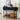 Black Modern Narrow Sofa Console Table with Storage and Sliding Door