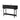 Black Modern Narrow Sofa Console Table with Storage and Sliding Door